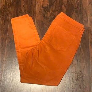 Orange corduroy pants
